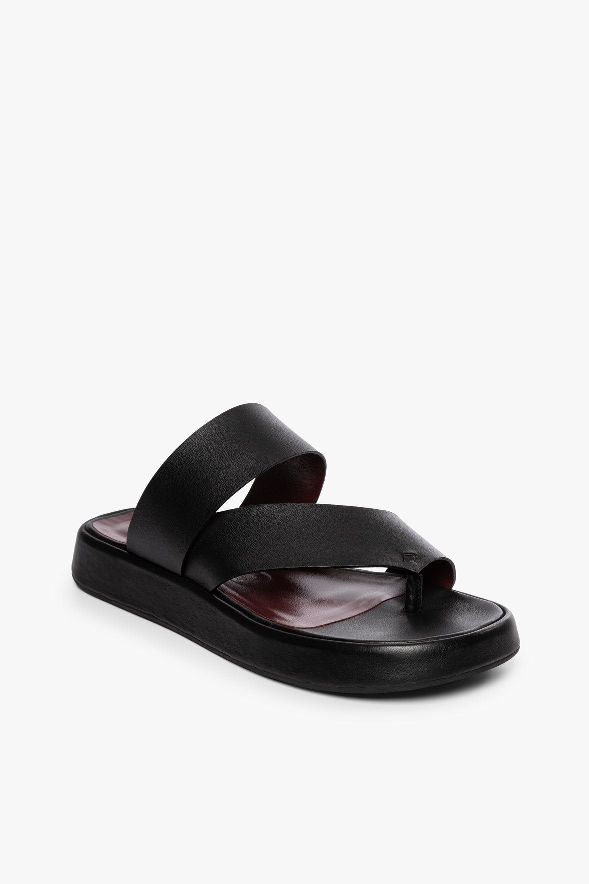 Image FLY FLATFORM SANDAL | BLACK 1 of 6 and Clicking this image will trigger a zoom pop-up