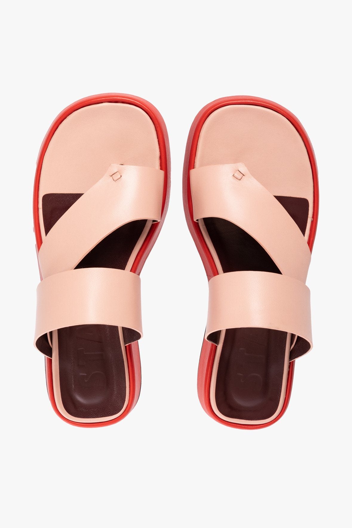 Image FLY FLATFORM SANDAL | DARK BLUSH TOMATO 4 of 5 and Clicking this image will trigger a zoom pop-up