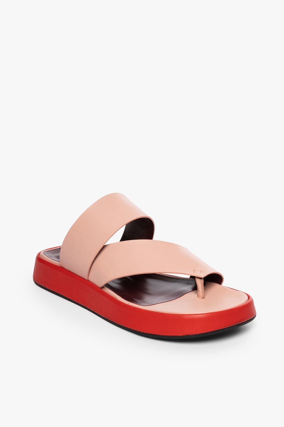 Image FLY FLATFORM SANDAL | DARK BLUSH TOMATO 1 of 5 and Clicking this image will trigger a zoom pop-up