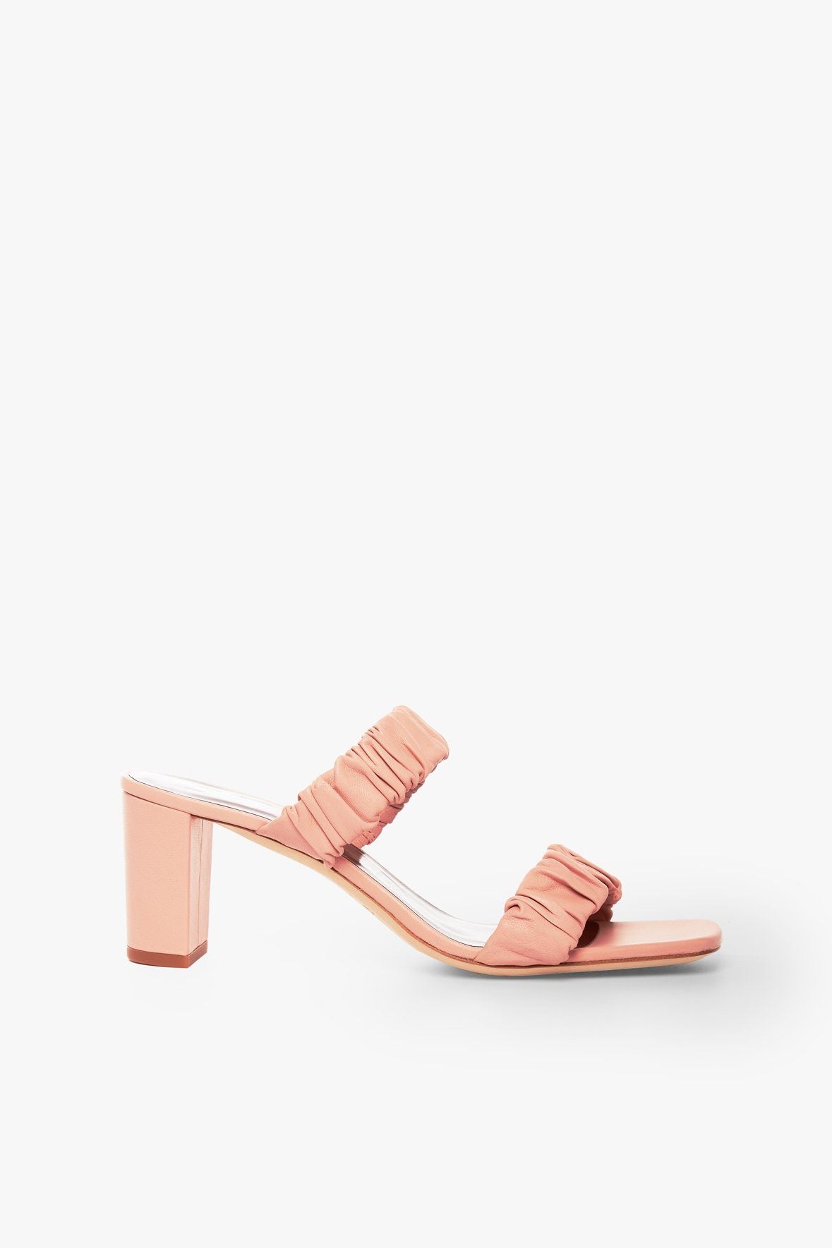 Image FRANKIE RUCHED SANDAL | DARK BLUSH 3 of 6 and Clicking this image will trigger a zoom pop-up