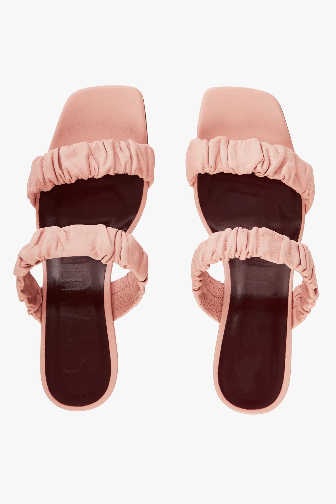 Image FRANKIE RUCHED SANDAL | DARK BLUSH 6 of 6 and Clicking this image will trigger a zoom pop-up