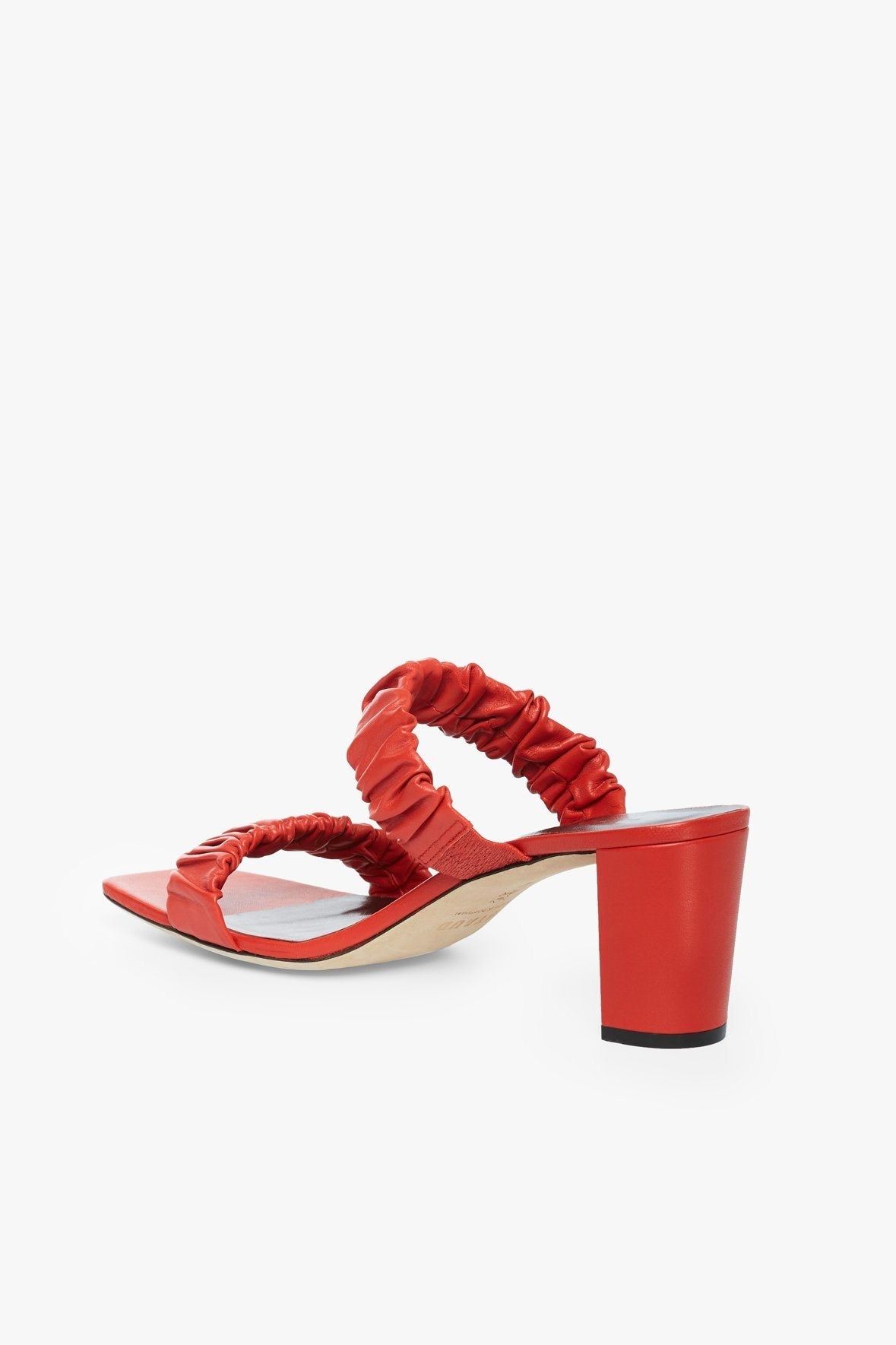 Image FRANKIE RUCHED SANDAL | SCARLET 5 of 6 and Clicking this image will trigger a zoom pop-up