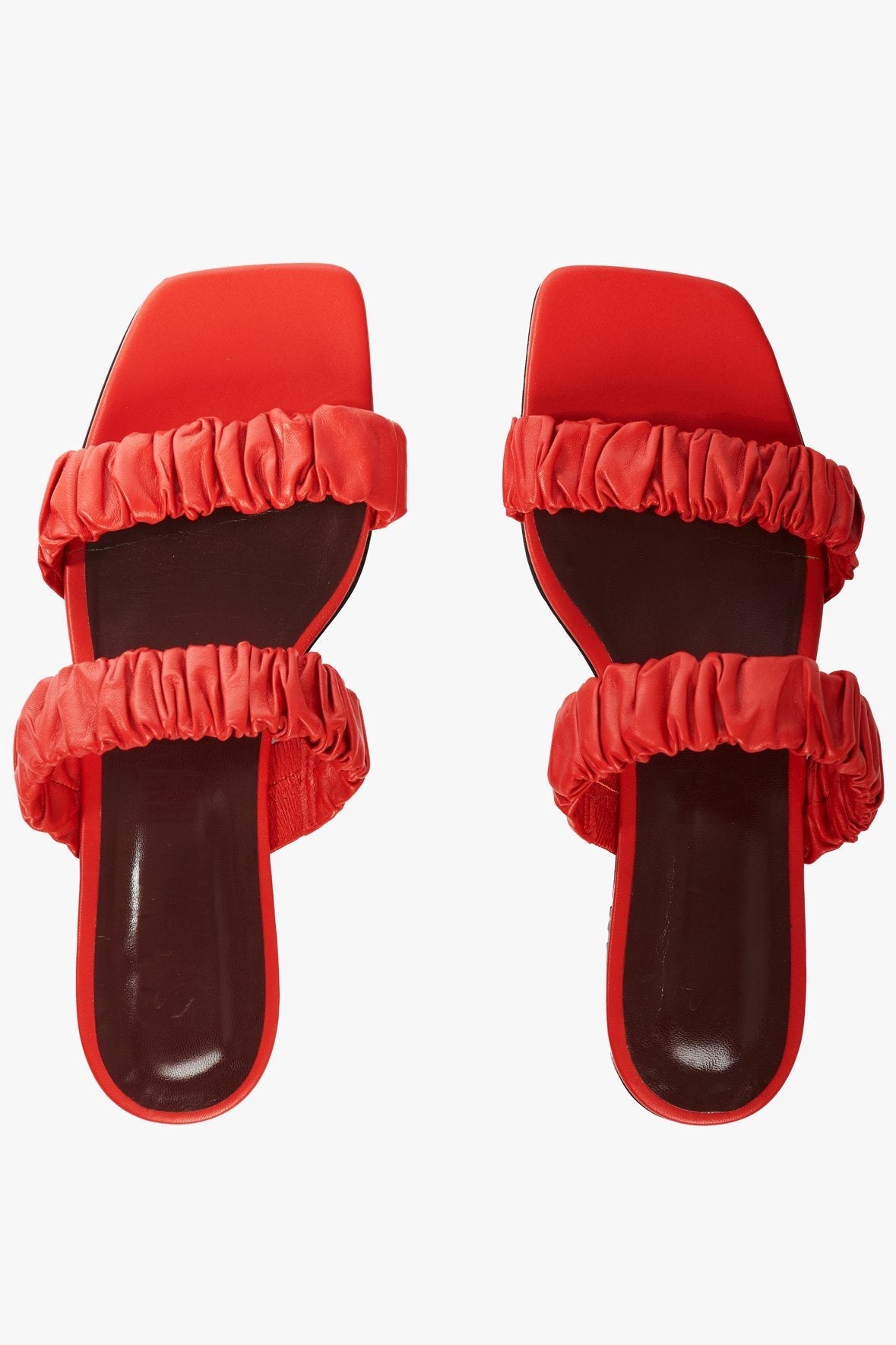 Image FRANKIE RUCHED SANDAL | SCARLET 6 of 6 and Clicking this image will trigger a zoom pop-up