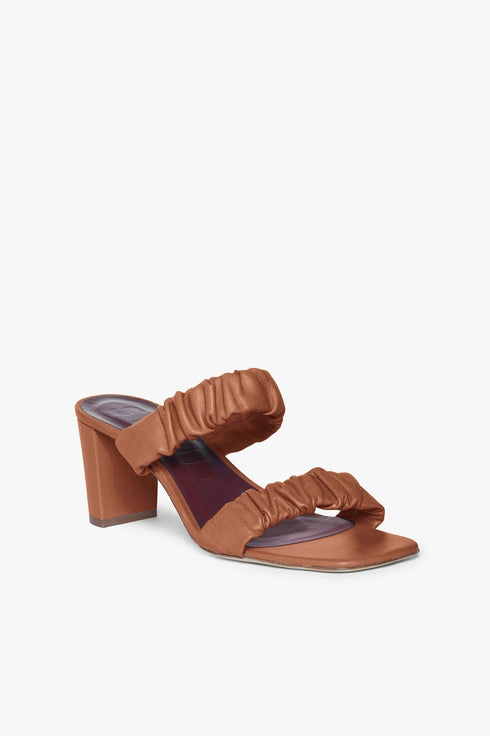 Go to FRANKIE RUCHED SANDAL TAN view 1