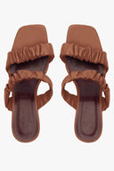 Image FRANKIE RUCHED SANDAL | TAN 6 of 7