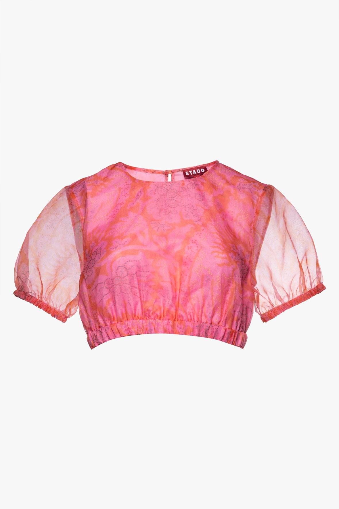 Image FRIEZE TOP | FLORAL WAVE NECTARINE 5 of 5 and Clicking this image will trigger a zoom pop-up