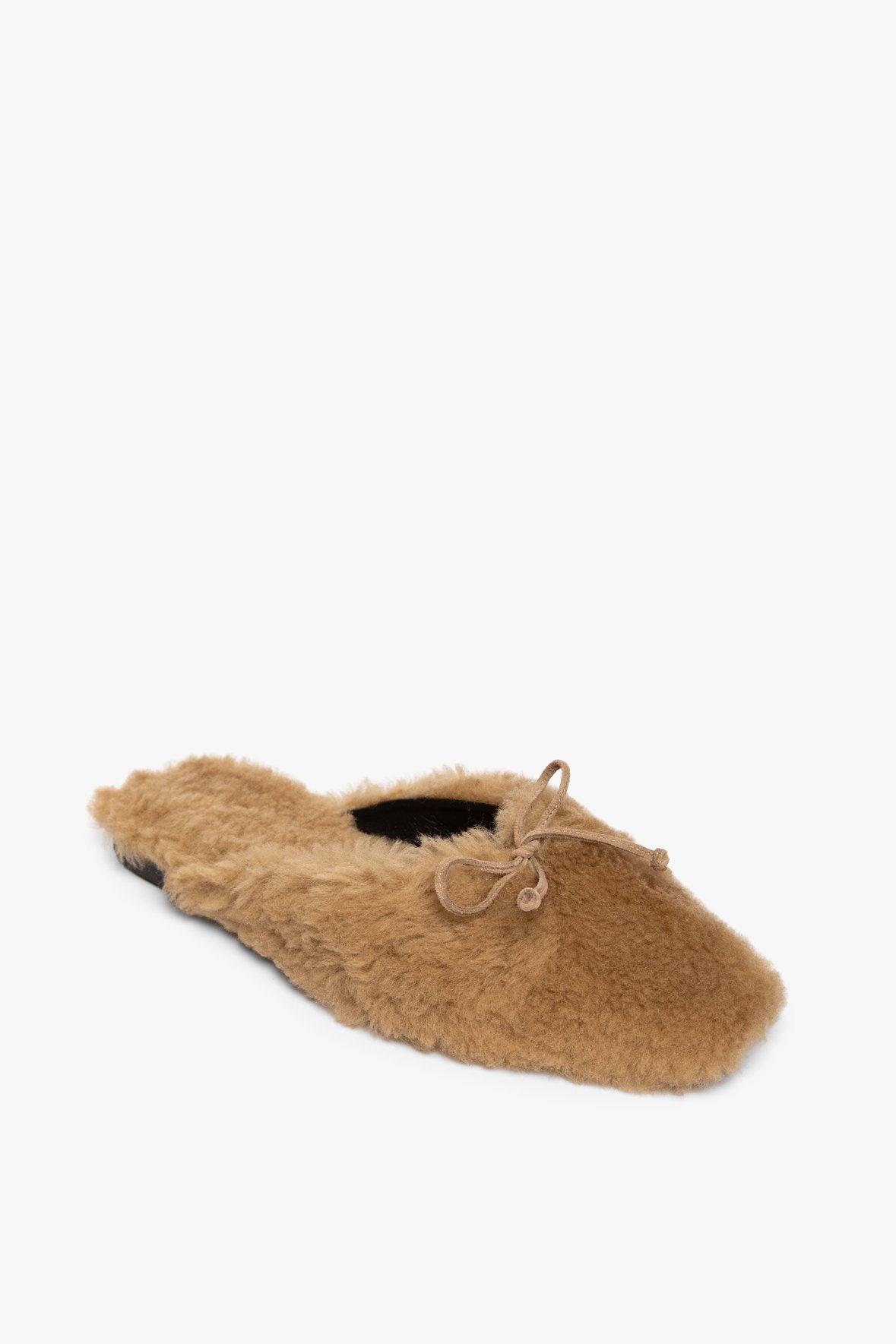 Image GINA SHEARLING MULE | NATURAL 1 of 4 and Clicking this image will trigger a zoom pop-up