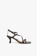 Image GITA CHAIN SANDAL | BLACK CROC EMBOSSED GOLD CHAIN 4 of 7