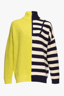 Image HAMPTON SWEATER | CHARTREUSE TWO TONE STRIPE 9 of 9