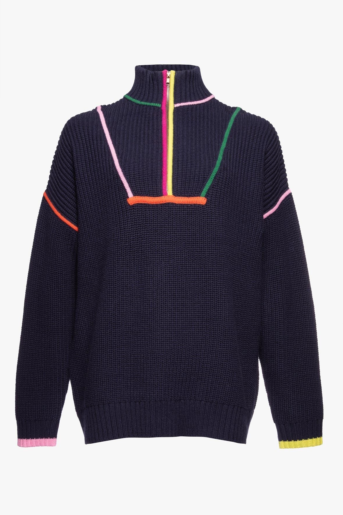 Image HAMPTON SWEATER | NAVY MULTI 9 of 9 and Clicking this image will trigger a zoom pop-up