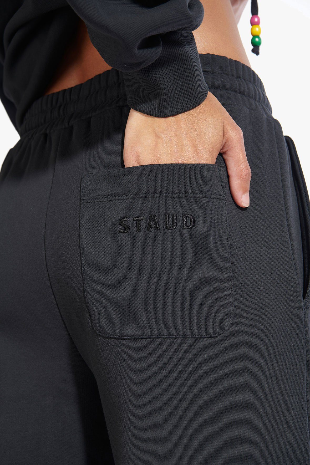 Image DRAWSTRING SWEATSHORTS | BLACK 7 of 7 and Clicking this image will trigger a zoom pop-up