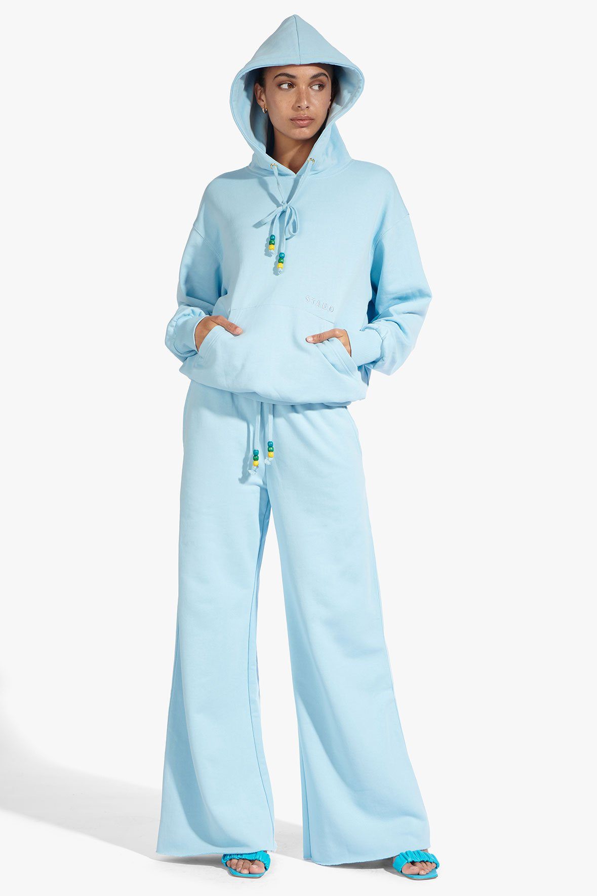 Image WIDE LEG SWEATPANTS | FRENCH BLUE 5 of 7 and Clicking this image will trigger a zoom pop-up