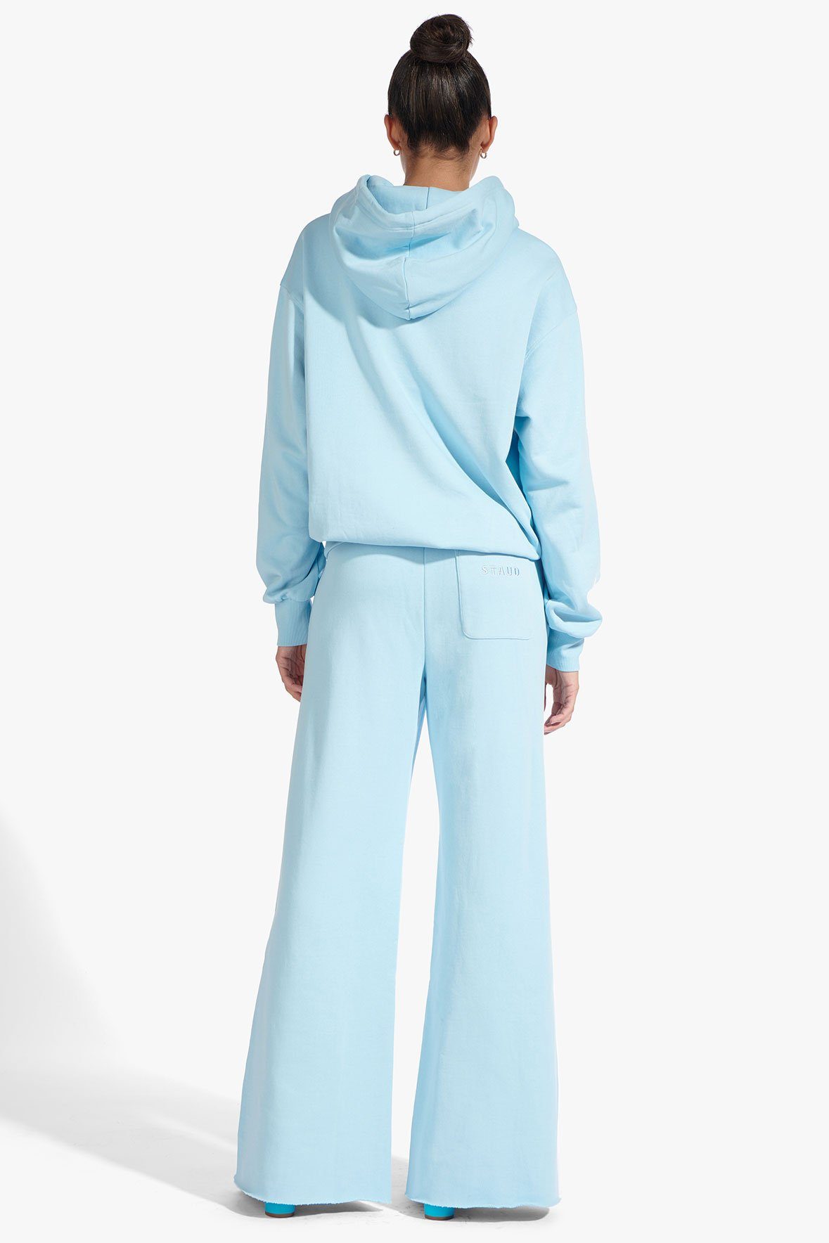 Image WIDE LEG SWEATPANTS | FRENCH BLUE 3 of 7 and Clicking this image will trigger a zoom pop-up