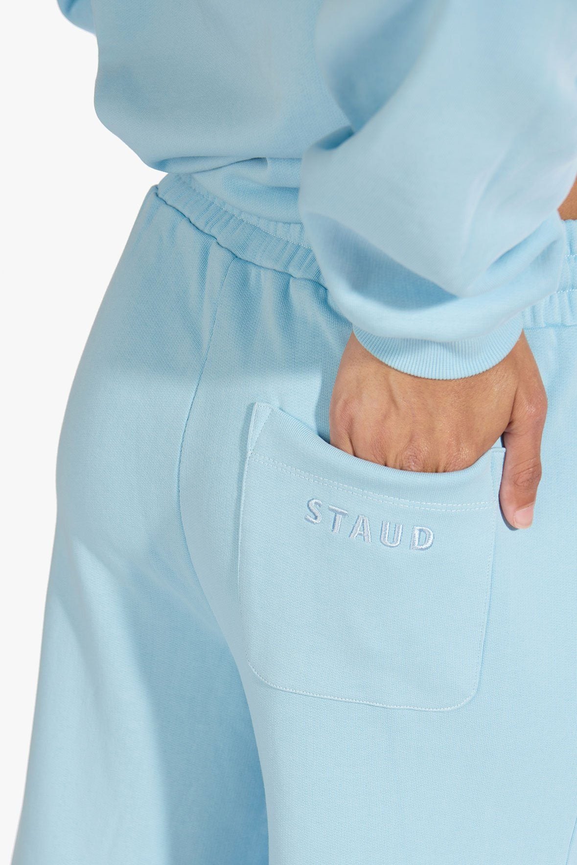 Image WIDE LEG SWEATPANTS | FRENCH BLUE 2 of 7 and Clicking this image will trigger a zoom pop-up