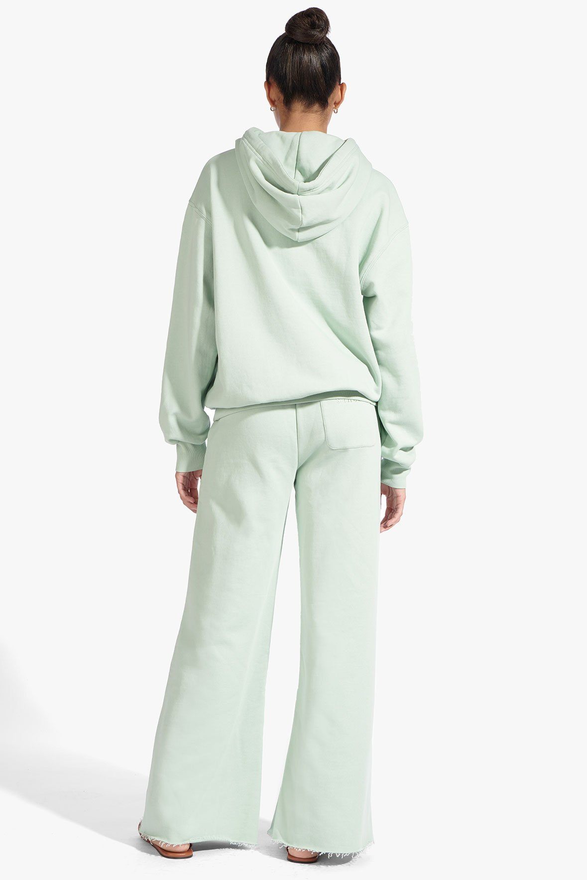 Image WIDE LEG SWEATPANTS | SAGE 6 of 6 and Clicking this image will trigger a zoom pop-up