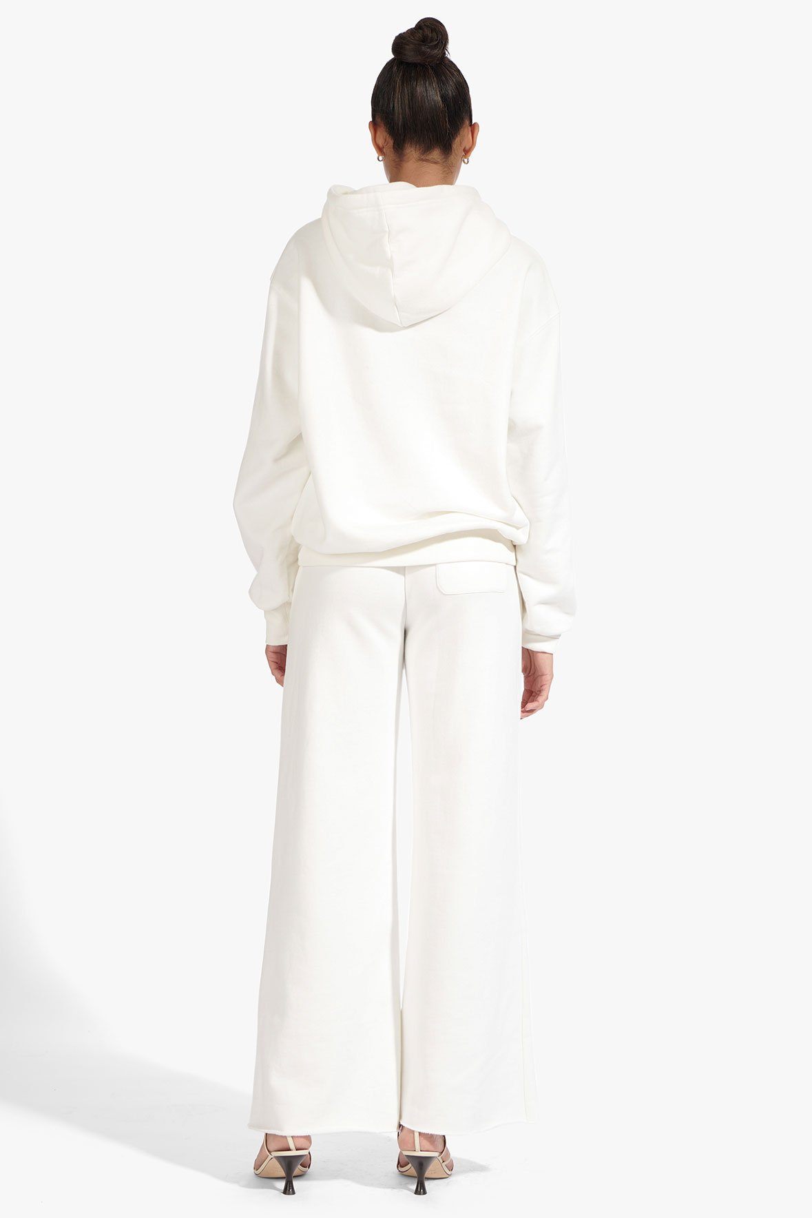 Image WIDE LEG SWEATPANTS | IVORY 6 of 6 and Clicking this image will trigger a zoom pop-up