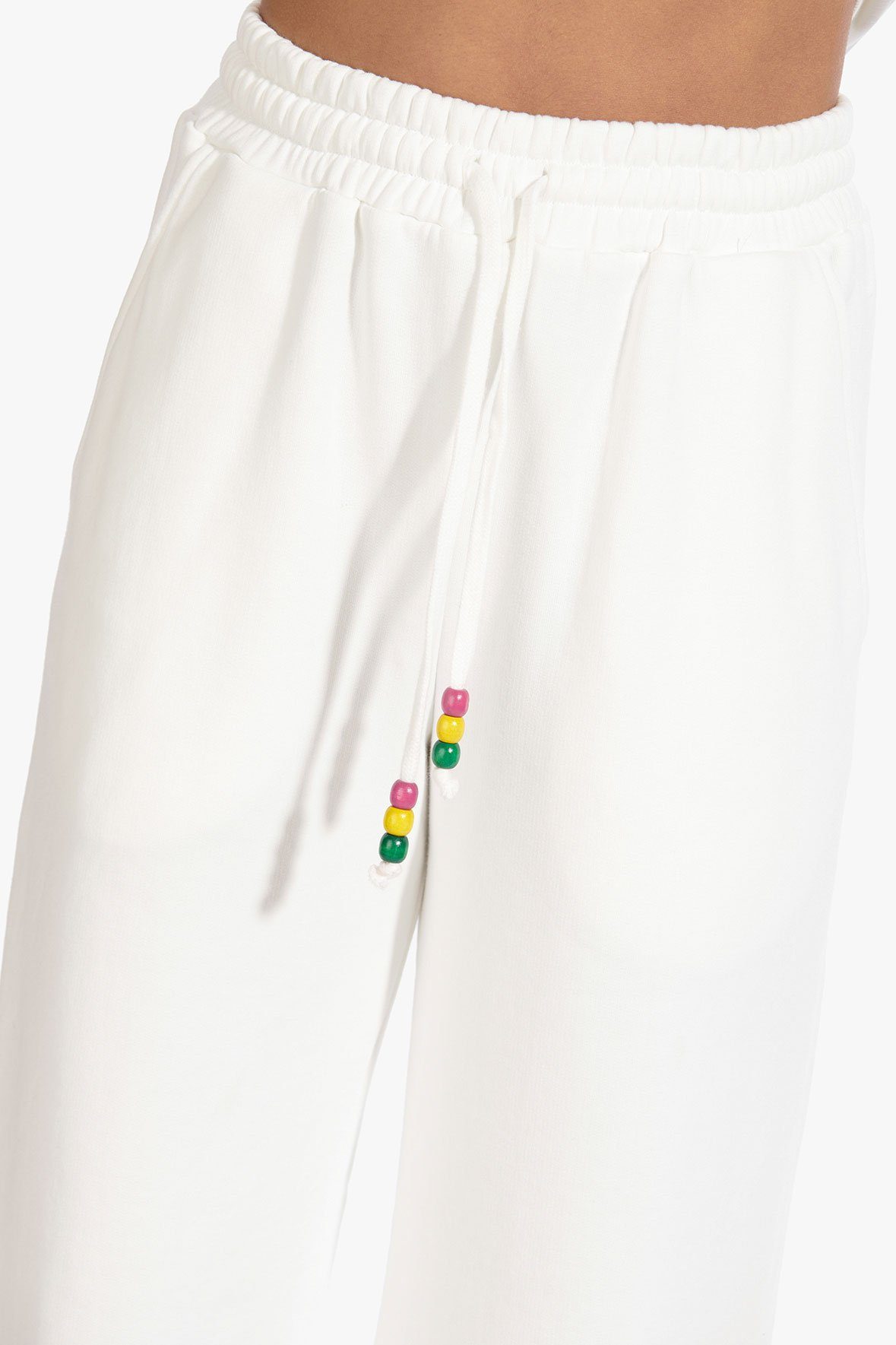 Image WIDE LEG SWEATPANTS | IVORY 2 of 6 and Clicking this image will trigger a zoom pop-up