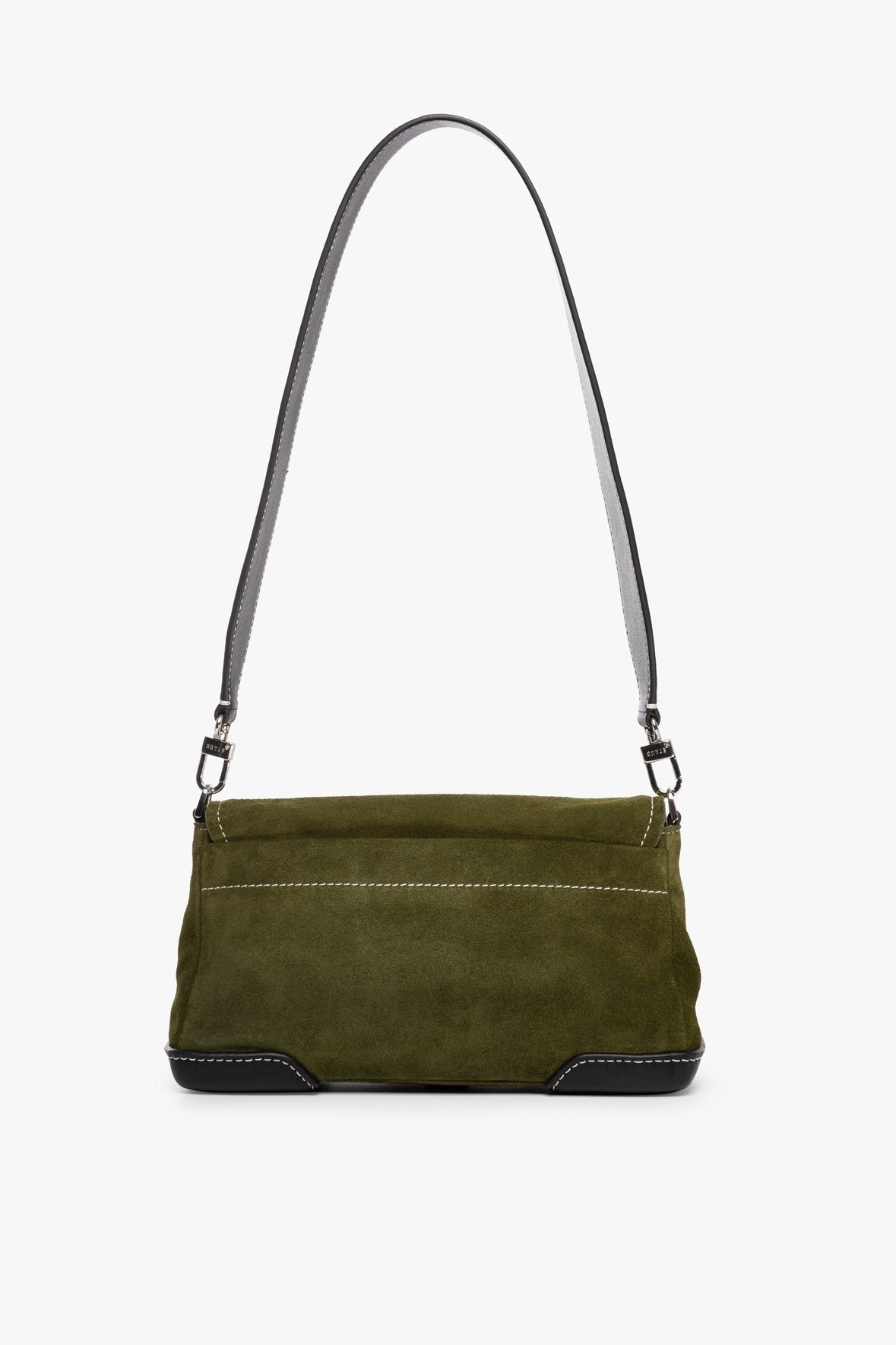 Image IZZY CONVERTIBLE SHOULDER BAG | OLIVE SUEDE 6 of 11 and Clicking this image will trigger a zoom pop-up