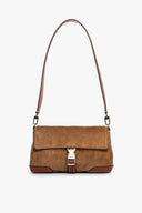 Image IZZY CONVERTIBLE SHOULDER BAG | TAN SUEDE 1 of 10