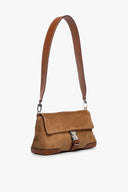 Image IZZY CONVERTIBLE SHOULDER BAG | TAN SUEDE 3 of 10