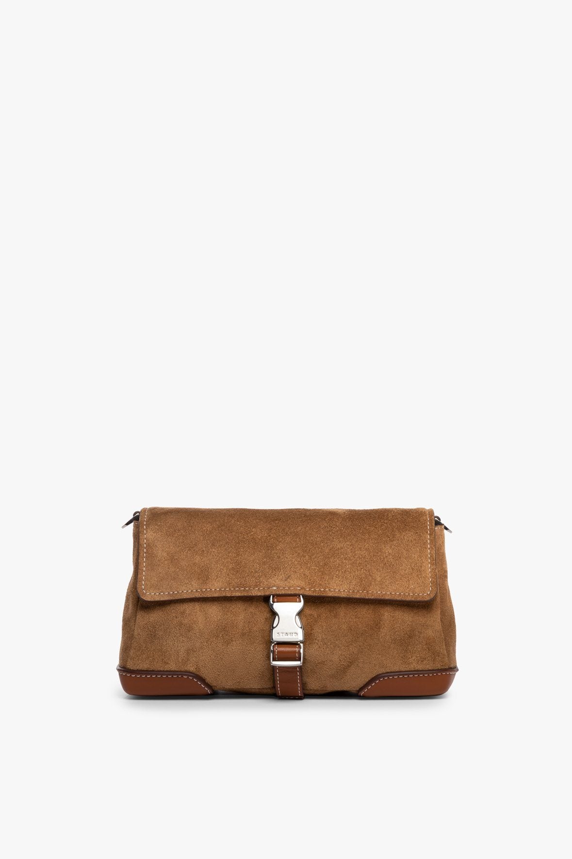 Image IZZY CONVERTIBLE SHOULDER BAG | TAN SUEDE 7 of 10 and Clicking this image will trigger a zoom pop-up