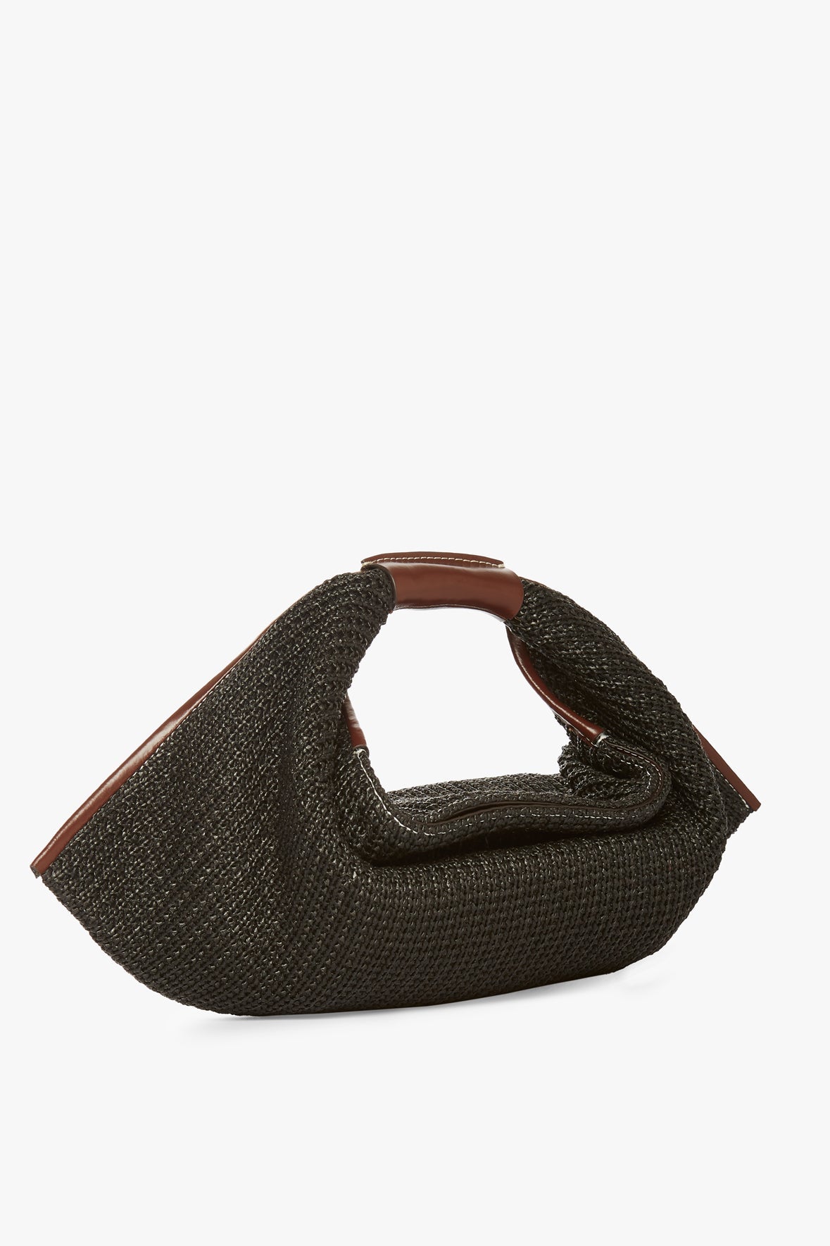 Image JETSON RAFFIA BAG | BLACK MAHOGANY 3 of 8 and Clicking this image will trigger a zoom pop-up