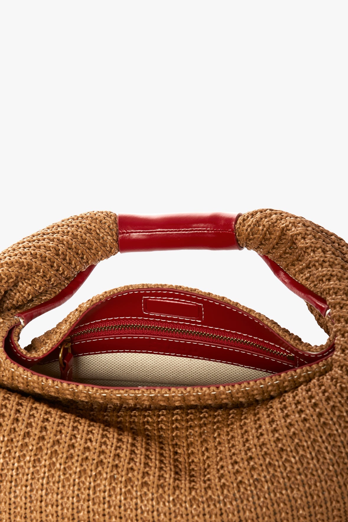 Image JETSON RAFFIA BAG | TAN SCARLET 8 of 8 and Clicking this image will trigger a zoom pop-up