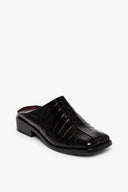 Image KNIGHTSBRIDGE MULE | BLACK CROC EMBOSSED 1 of 6