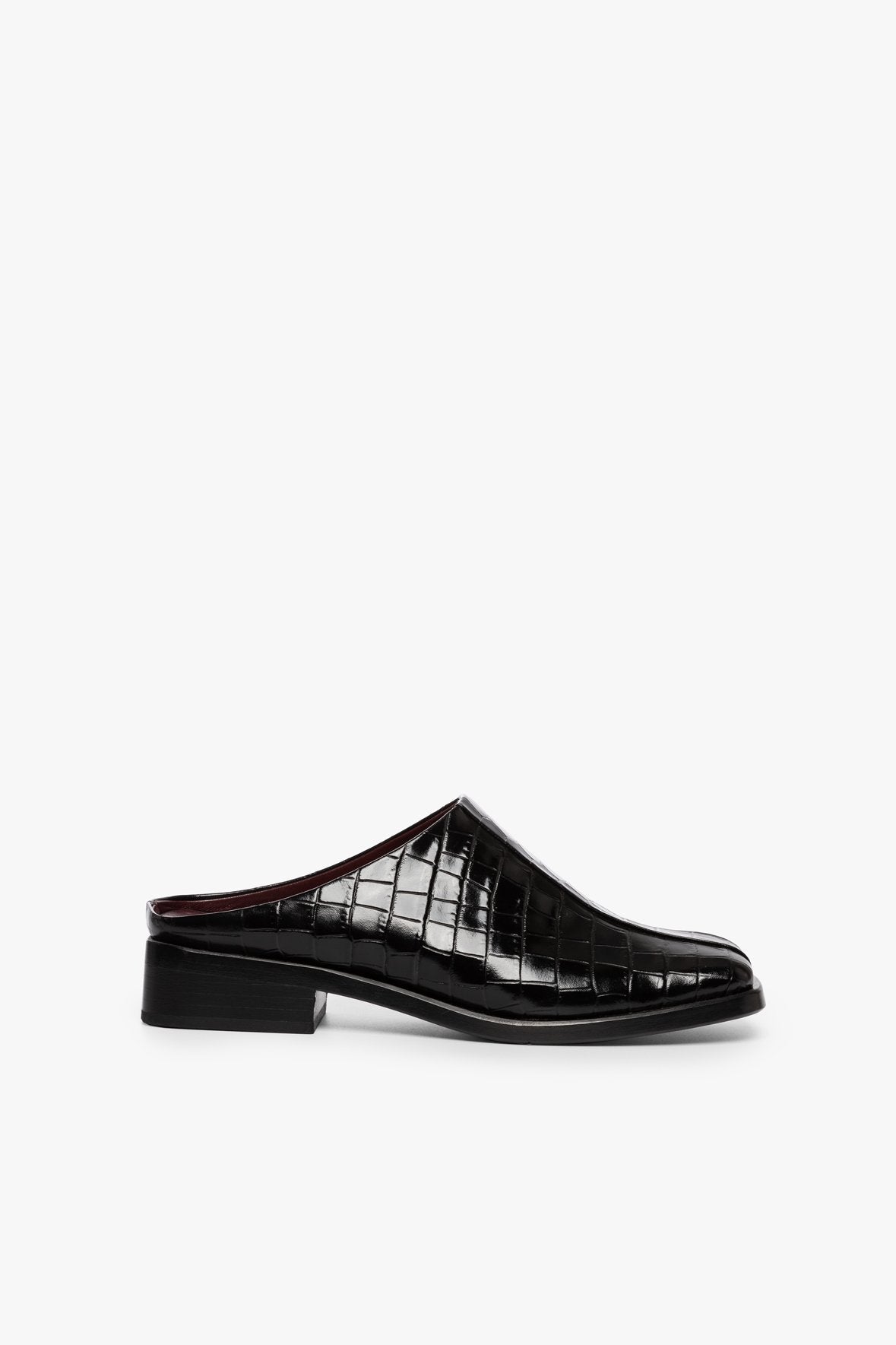 Image KNIGHTSBRIDGE MULE | BLACK CROC EMBOSSED 4 of 6 and Clicking this image will trigger a zoom pop-up