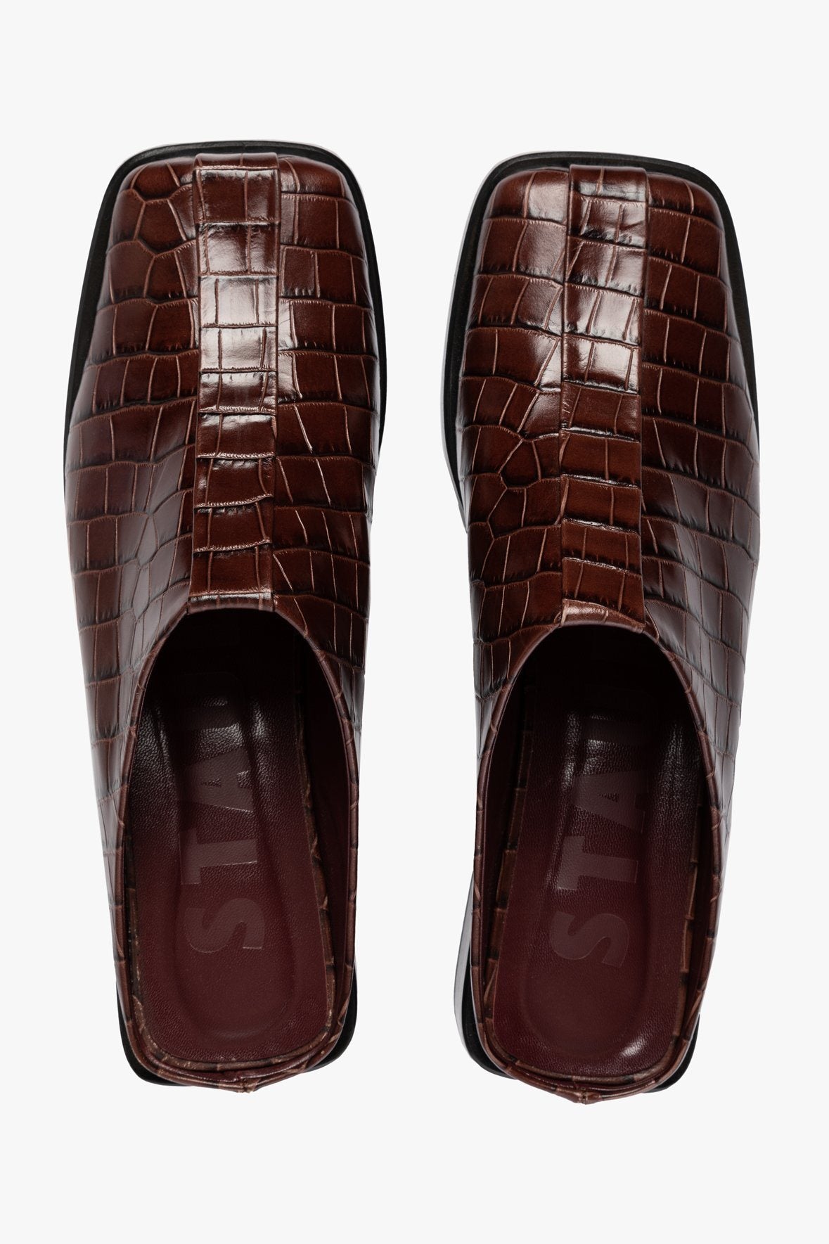 Image KNIGHTSBRIDGE MULE | MAHOGANY CROC EMBOSSED 5 of 6 and Clicking this image will trigger a zoom pop-up