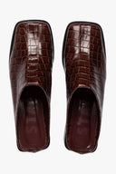 Image KNIGHTSBRIDGE MULE | MAHOGANY CROC EMBOSSED 5 of 6