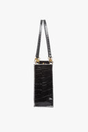 Image LARGE GEMMA TOTE BAG | BLACK CROC EMBOSSED 5 of 8