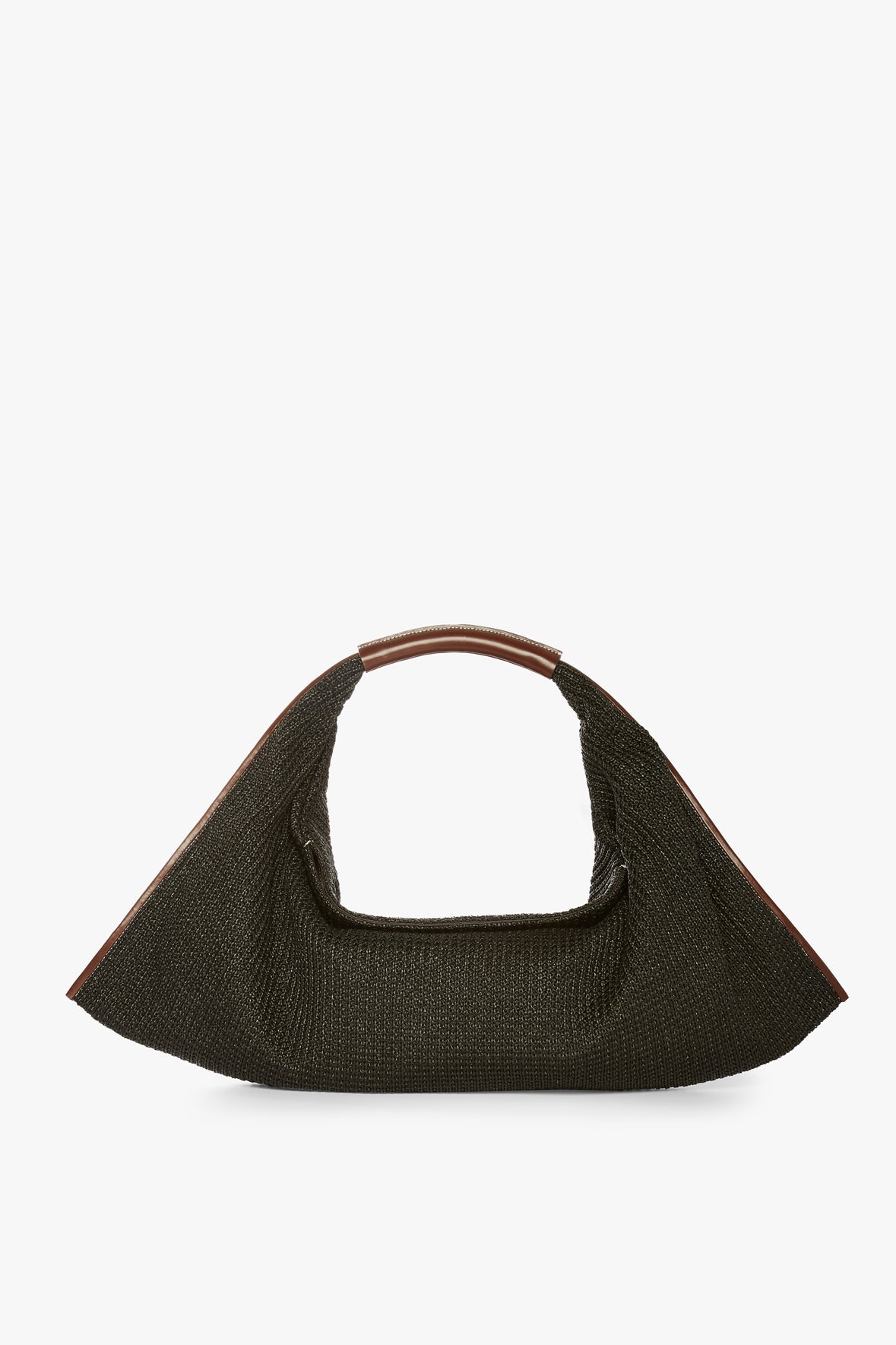 Image LARGE JETSON RAFFIA TOTE | BLACK MAHOGANY 2 of 7 and Clicking this image will trigger a zoom pop-up