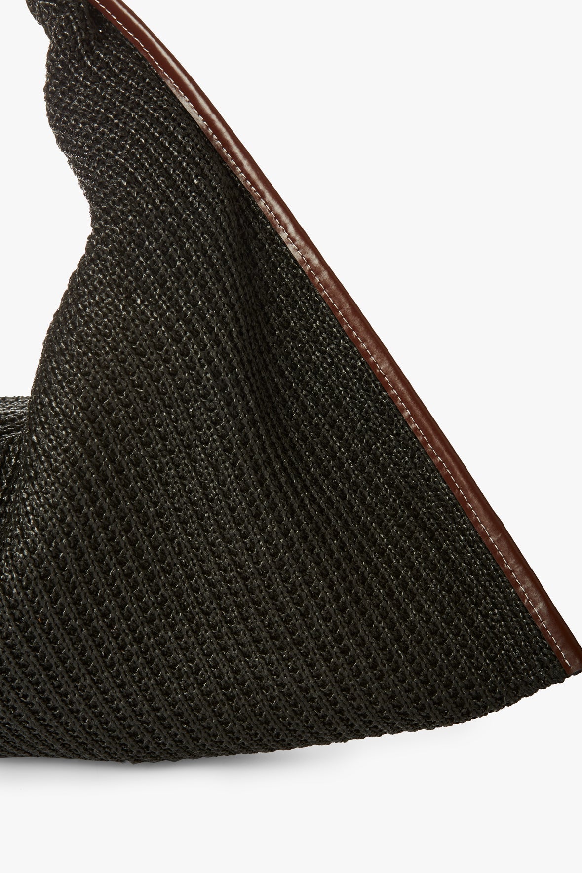 Image LARGE JETSON RAFFIA TOTE | BLACK MAHOGANY 6 of 7 and Clicking this image will trigger a zoom pop-up