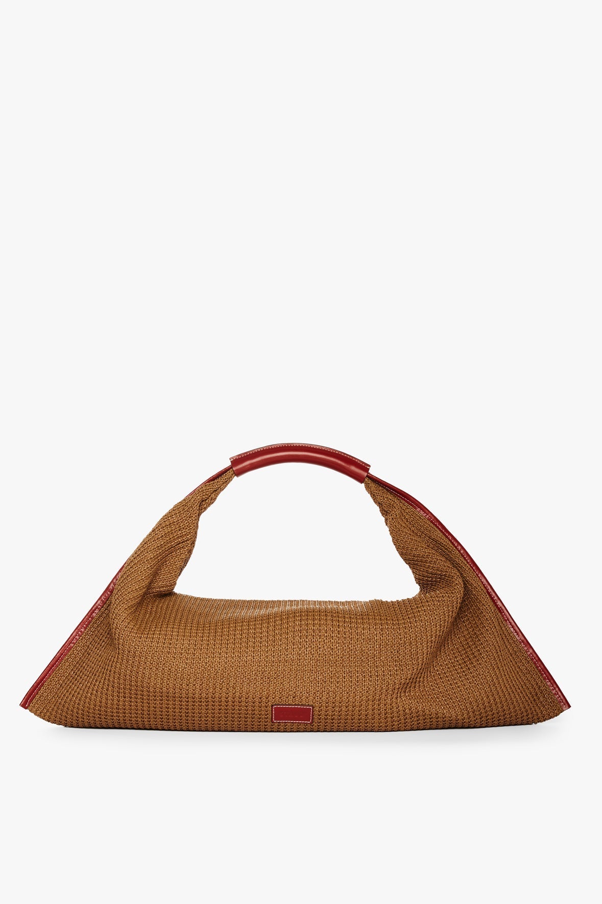 Image LARGE JETSON RAFFIA TOTE | TAN SCARLET 6 of 7 and Clicking this image will trigger a zoom pop-up