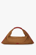 Image LARGE JETSON RAFFIA TOTE | TAN SCARLET 6 of 7