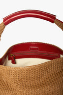 Image LARGE JETSON RAFFIA TOTE | TAN SCARLET 7 of 7