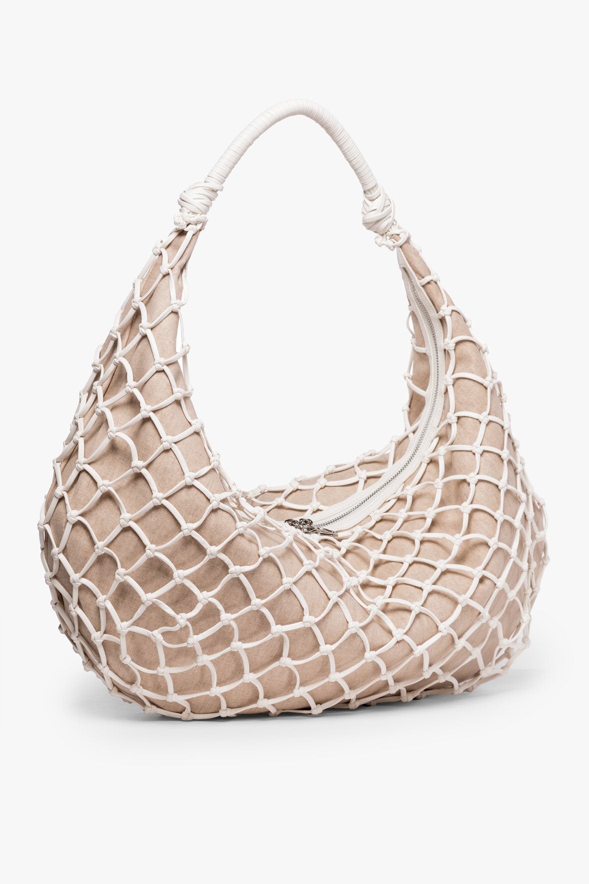 Image LARGE LUNA BAG | FRESH WHITE VEGAN LEATHER 3 of 8 and Clicking this image will trigger a zoom pop-up