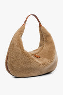 Image LARGE SASHA SHEARLING BAG | NATURAL TAN 3 of 7