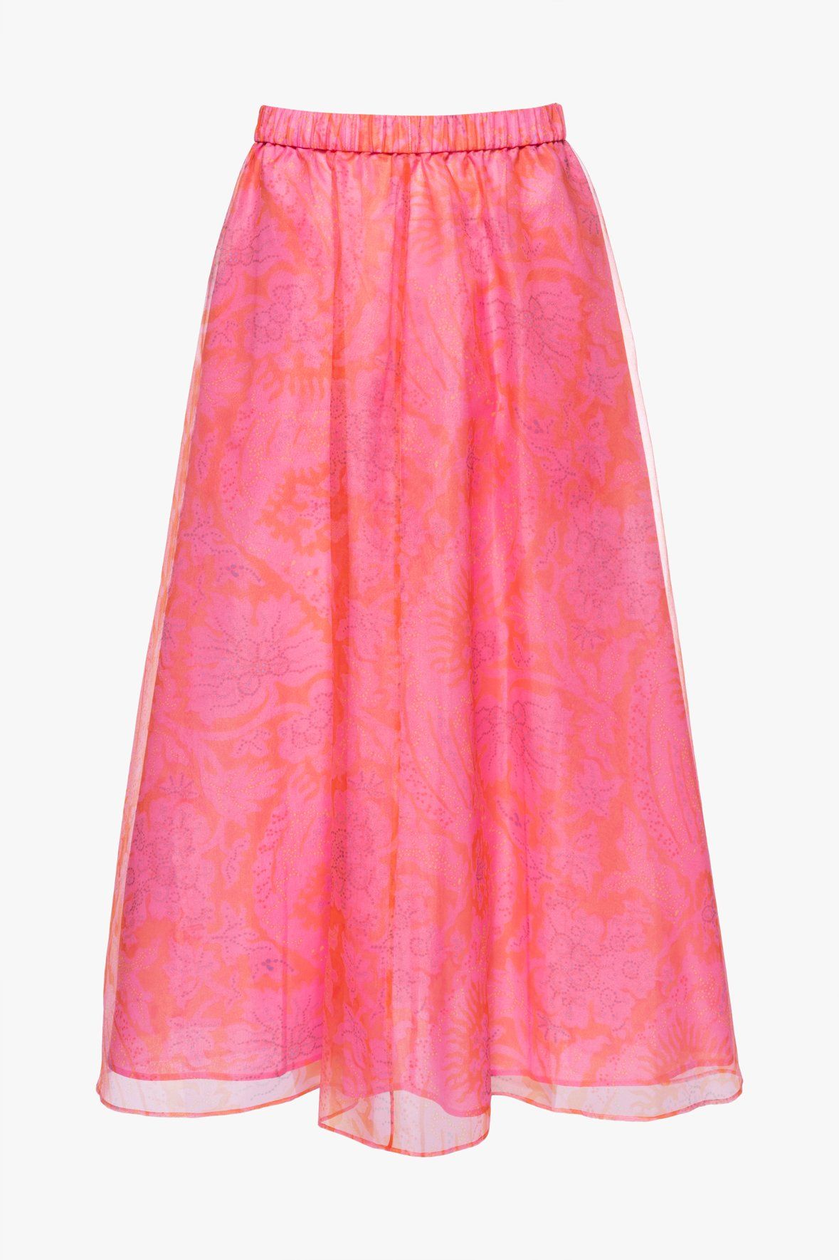 Image MATTIA SKIRT | FLORAL WAVE NECTARINE 6 of 6 and Clicking this image will trigger a zoom pop-up