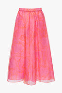 Image MATTIA SKIRT | FLORAL WAVE NECTARINE 6 of 6