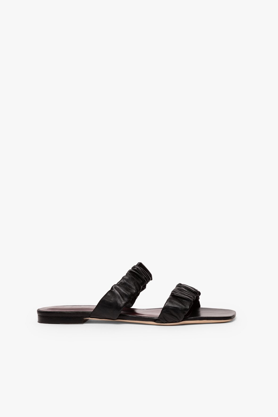 Image MAYA RUCHED SANDAL | BLACK 3 of 6 and Clicking this image will trigger a zoom pop-up