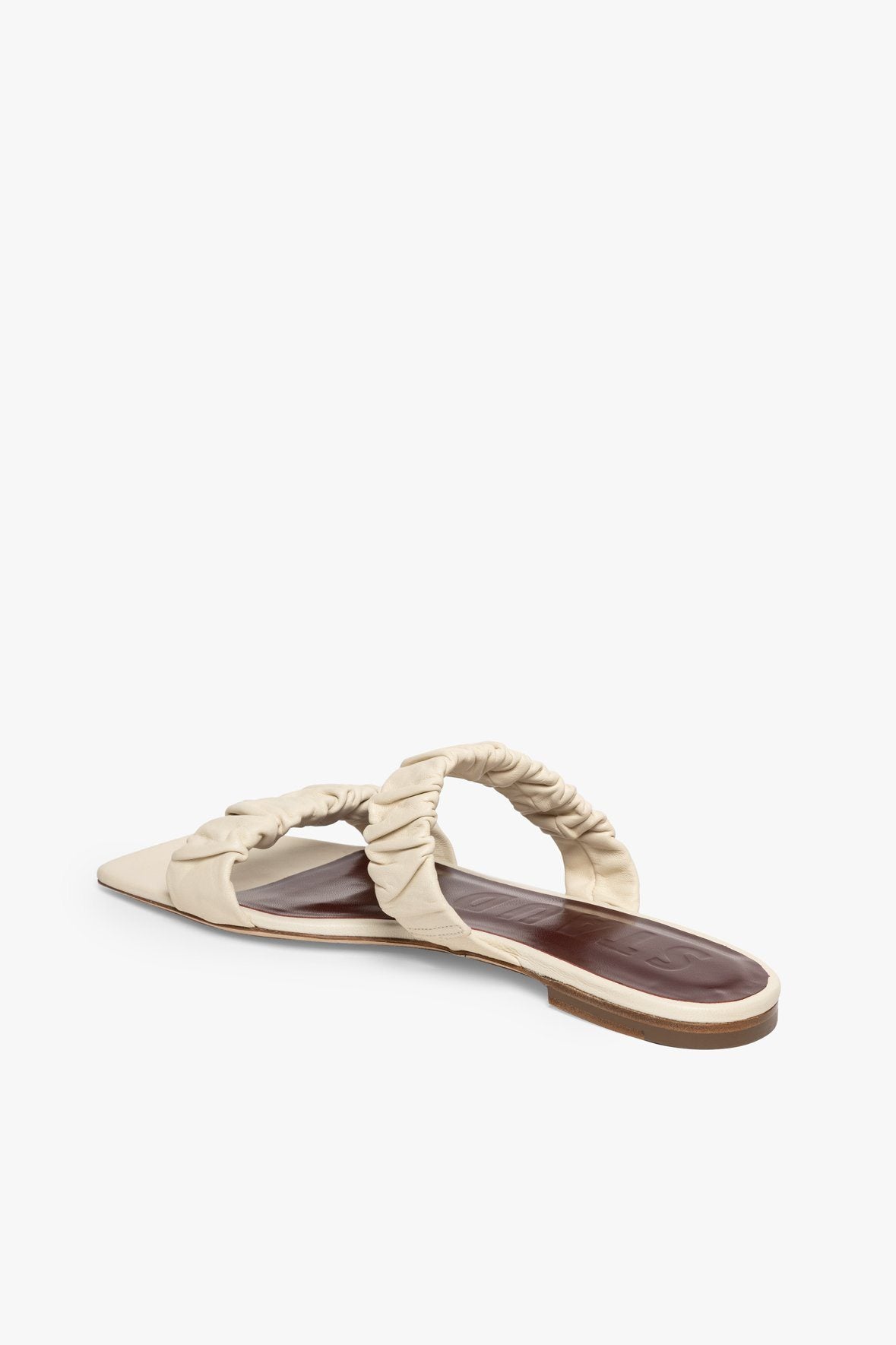 Image MAYA RUCHED SANDAL | CREAM 6 of 6 and Clicking this image will trigger a zoom pop-up