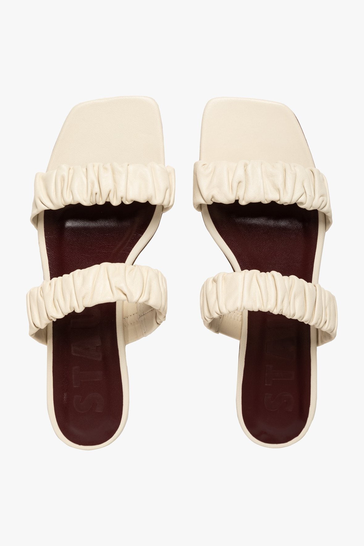 Image MAYA RUCHED SANDAL | CREAM 5 of 6 and Clicking this image will trigger a zoom pop-up