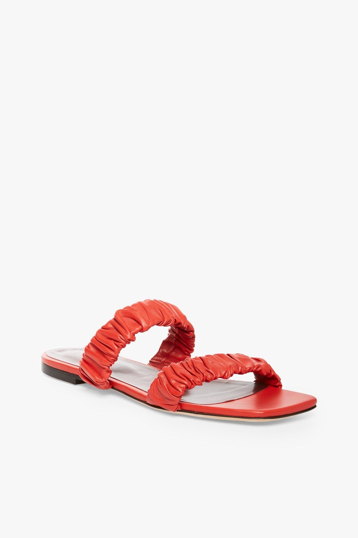 Image MAYA RUCHED SANDAL | SCARLET 1 of 4 and Clicking this image will trigger a zoom pop-up