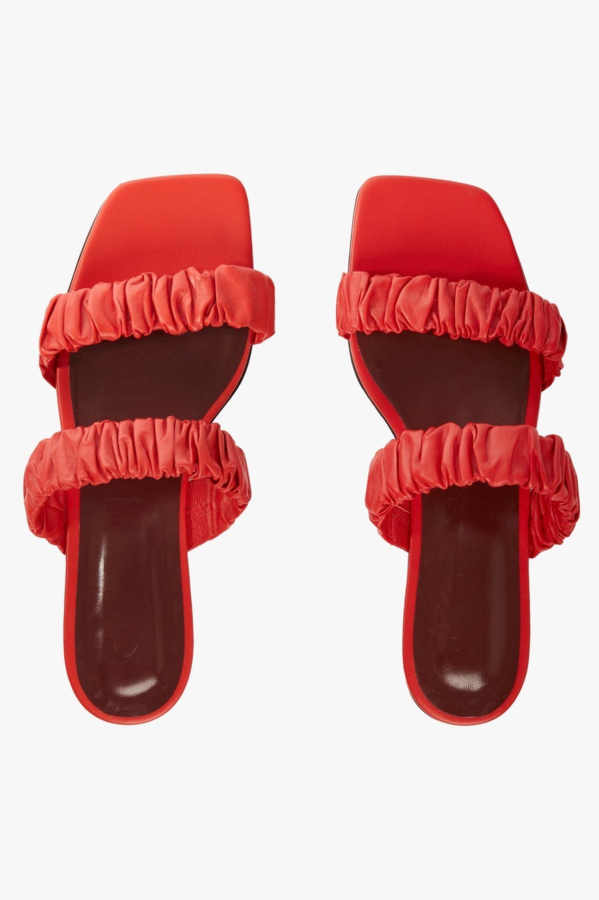 Image MAYA RUCHED SANDAL | SCARLET 4 of 4 and Clicking this image will trigger a zoom pop-up