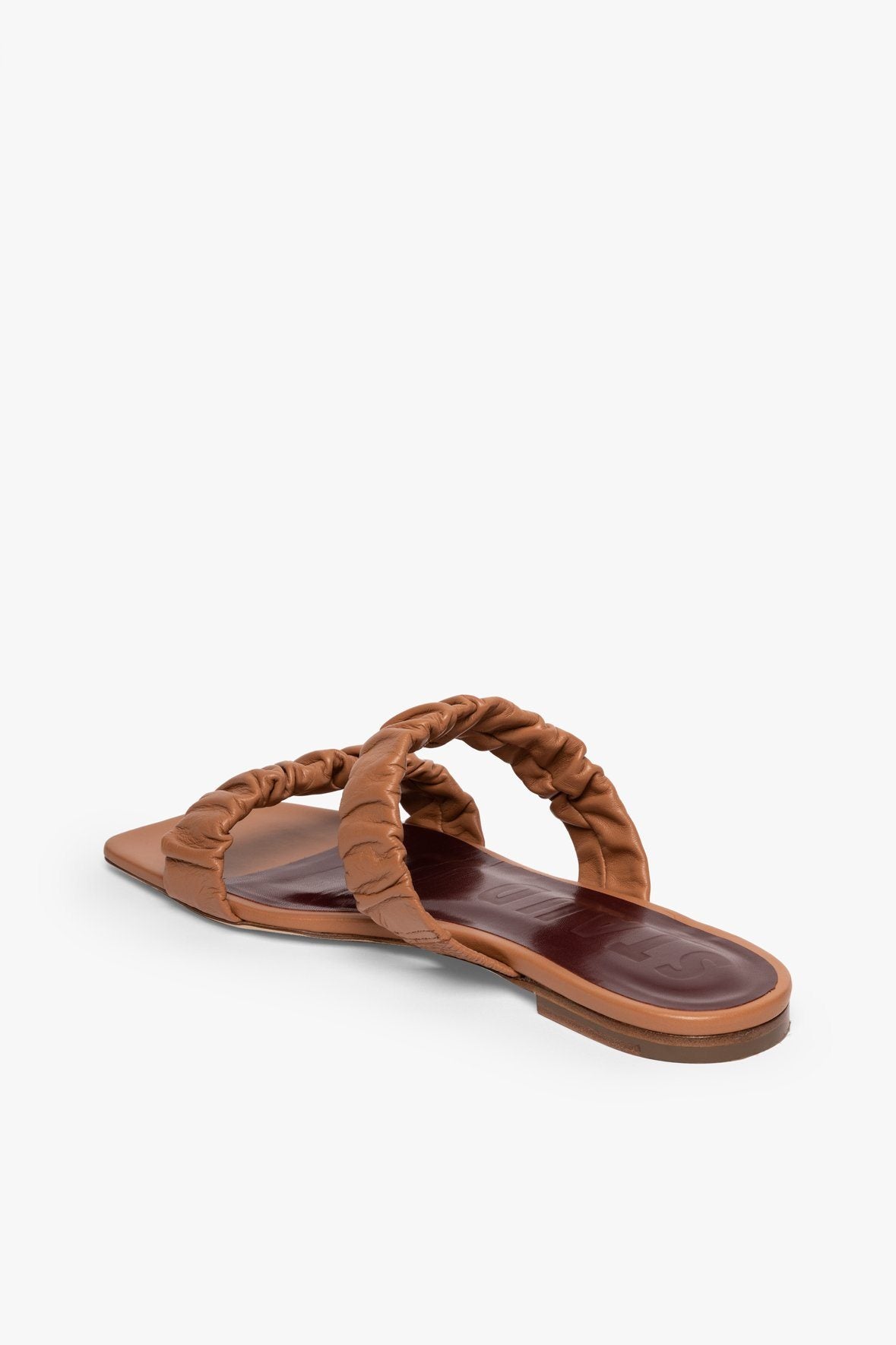 Image MAYA RUCHED SANDAL | TAN 6 of 8 and Clicking this image will trigger a zoom pop-up