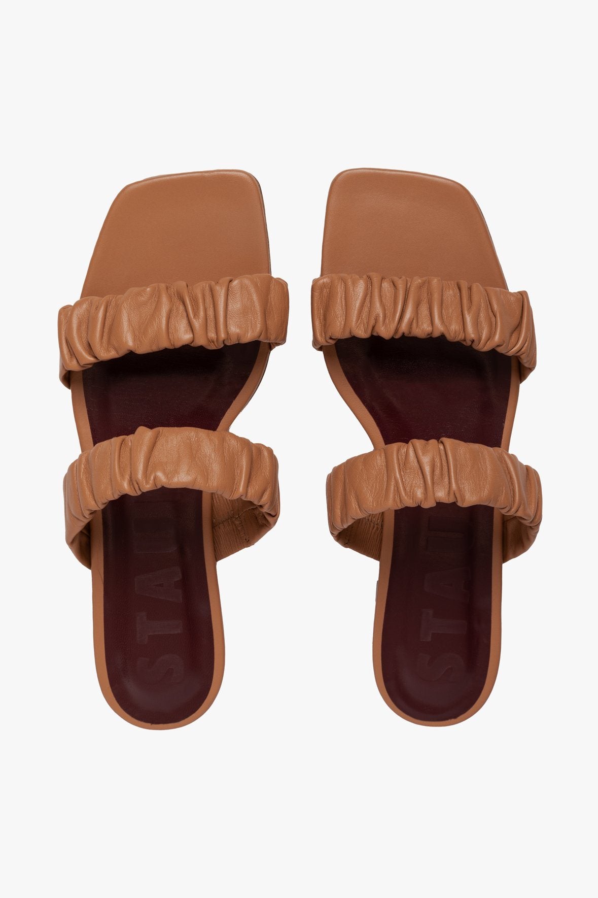 Image MAYA RUCHED SANDAL | TAN 7 of 8 and Clicking this image will trigger a zoom pop-up