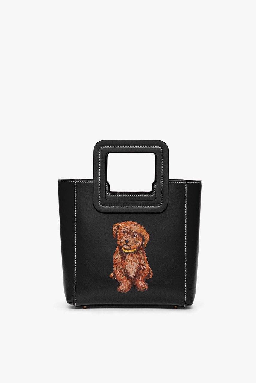 Image CUSTOM MINI SHIRLEY LEATHER BAG | BLACK 1 of 8 and Clicking this image will trigger a zoom pop-up