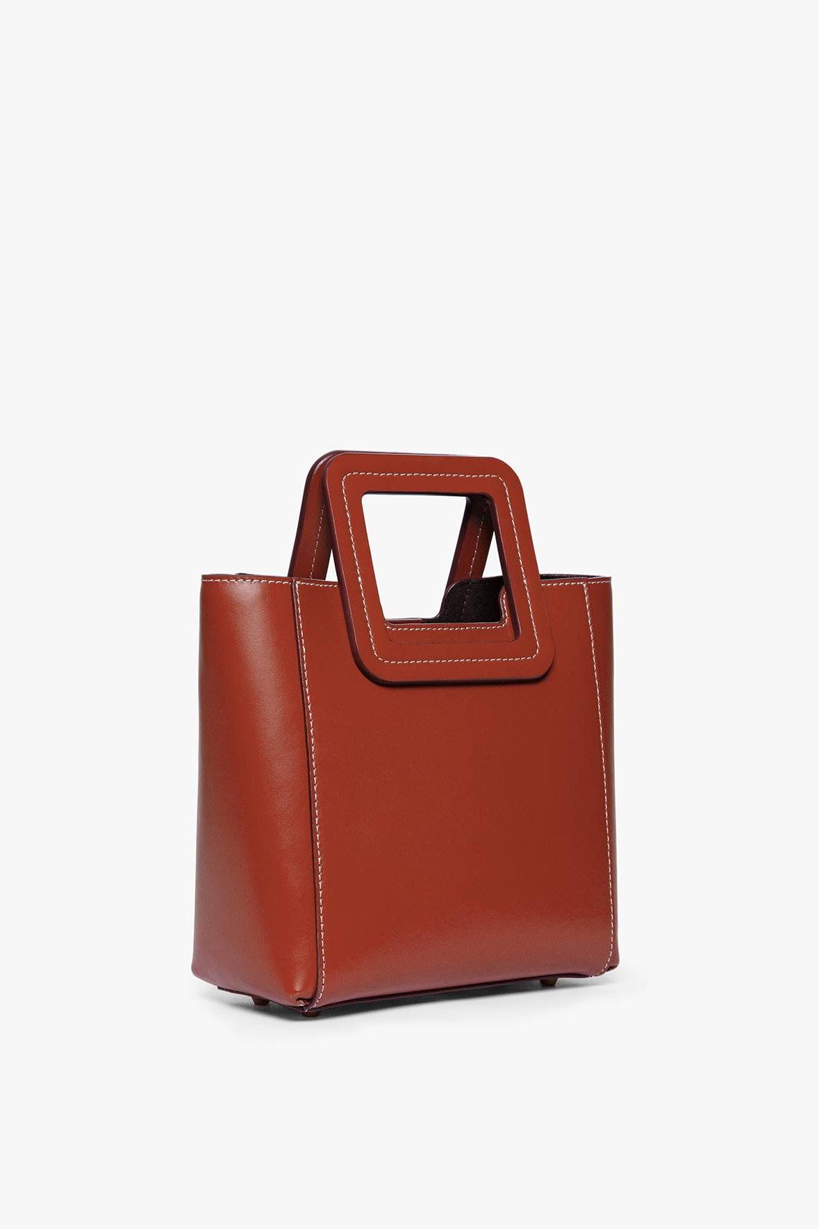 Image MINI SHIRLEY LEATHER BAG | COGNAC 6 of 9 and Clicking this image will trigger a zoom pop-up